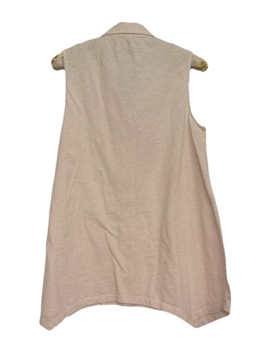 Soft Surroundings Button Tank Top Blouse Asymmetrical Hem Lagenlook Women’ Sz M - Picture 2 of 6