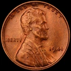 1941 Lincoln Wheat Cent - Choice Gem Brilliant Uncirculated Lustrous - Toned