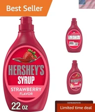 Indulge in 22 oz Strawberry Syrup - Kosher & Gluten-Free Dessert Topping
