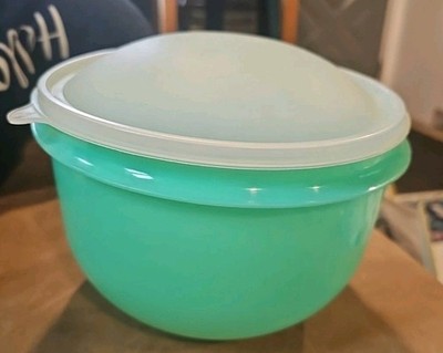 Vtg Tupperware Jadeite Green Lettuce Keeper Crisper #1424-2 Dome Lid 680-7 