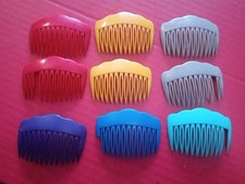 Vintage Side Combs Scalloped Hair Lot of 9 Made In Hong Kong See All Photos