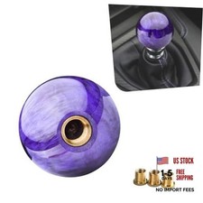 Car Gear Shift Knob, 2.13" Round Shifter Ball Head with 3 Size 1 PC Purple