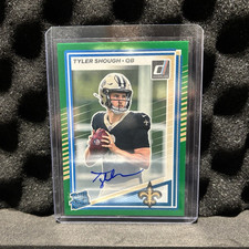2025 Panini Donruss Tyler Shough Rated Rookie Green Autograph #304 Saints