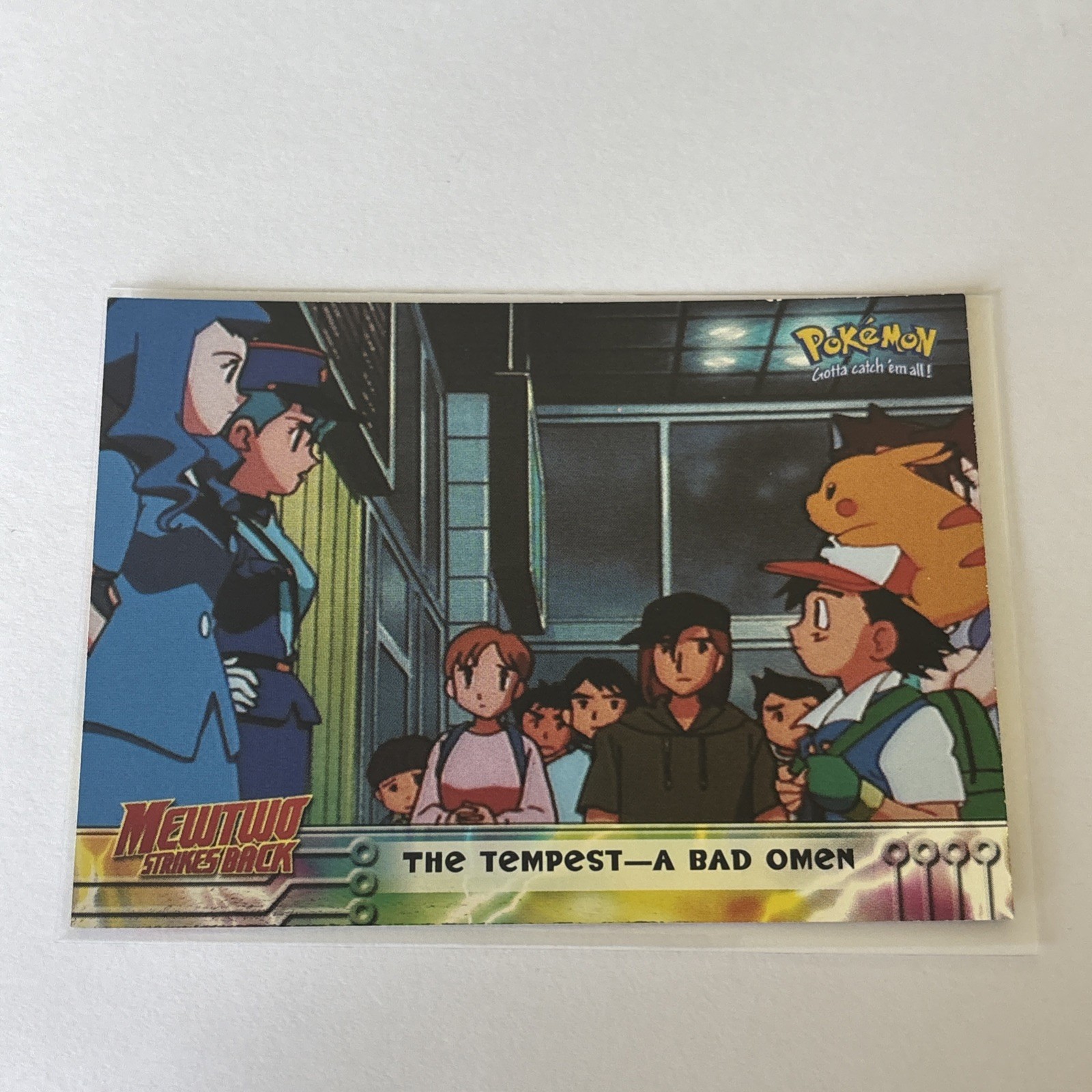 Holo Foil #15 THE TEMPEST A BAD OMEN Topps Pokemon Card Mewtwo Strikes Back