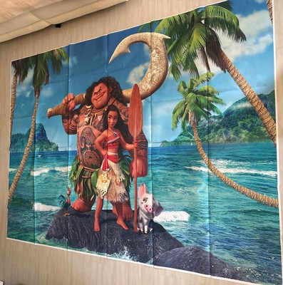 New Party Photo Booth Moana Maui Backdrop CH335CA 7  X 5  Event Photography