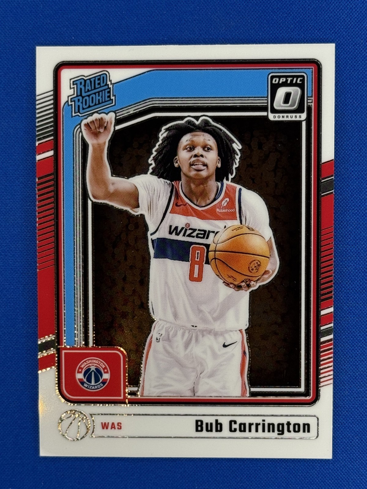 2024-25 Donruss Optic #273 Bub Carrington Rated Rookie RC Wizards