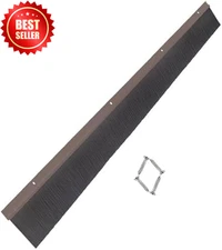 4 Sets Garage Door Brush Seal 39in Roll Up Sweep Strip 2.5in Wide Brown