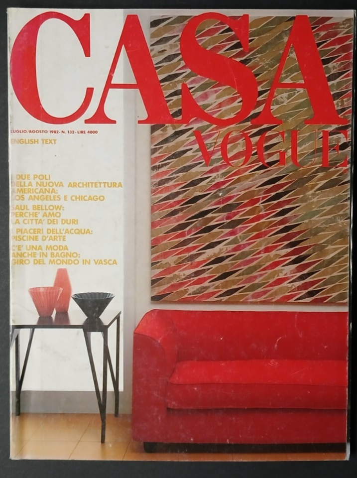 Casa Vogue Magazine Italy July August 1982 July Interior Design Art 132