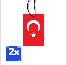2x Türkische Flagge Duftbaum/Auto Lufterfris...