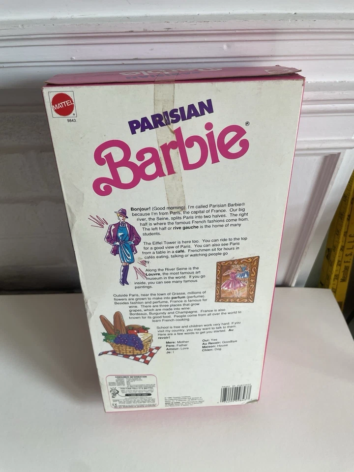 1990 Mattel Dolls Of The World 2nd Edition PARISIAN Barbie #9843 - Image 4 of 4