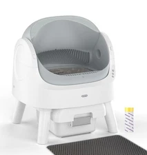 Self Cleaning Cat Litter Box, Trash Bags and Litter Mat Included