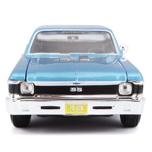 NEW] Maisto 1/24 1970 Chevrolet Nova SS Coupe Hard Top Blue