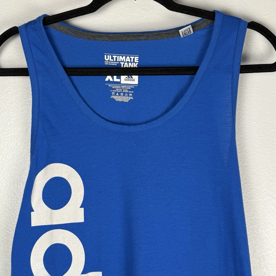 Adidas Hombre Ultimate Tank Talla XL Azul Real Cuello Redondo Climalite Foto 3 de 4