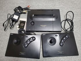 SNK Neo Geo Neogeo AES ROM Console System with Stick Controller x2 Set Tested