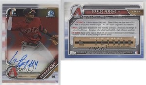 2019 Bowman Chrome Prospects Auto Geraldo Perdomo #CPA-GP Auto