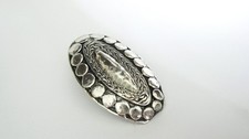 Chunky silver metal native looking alligator hair clip barrette