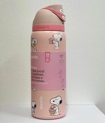 2026 Owala Snoopy Pink 32oz Insulated Water Bottle Flip Lid