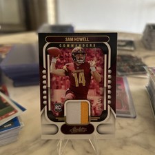 2022 Absolute Sam Howell Rookie Mem/Patch Card RC Washington Commanders! QB