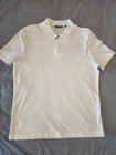 Murano Liquid Luxury White Polo Shirt Mens Large Slim Fit Short Sleeve