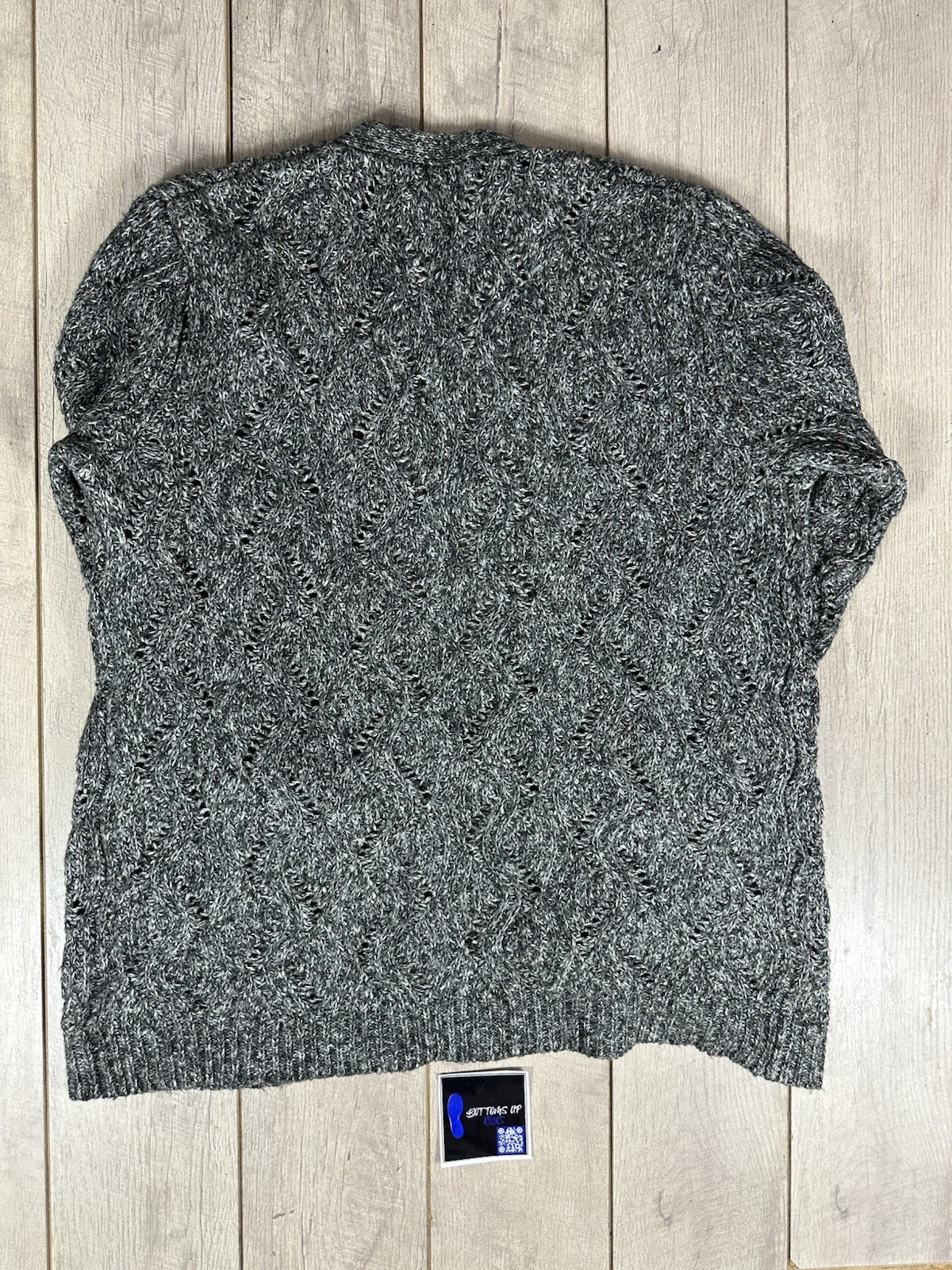 ZARA MAN Grey Knitted Patterned Buttonless Cardig… - image 4