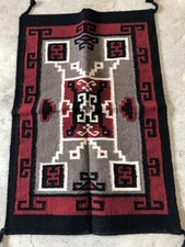 El Paso Saddle Blanket 2’x3’ Wool Handwoven Rug (Single Rug)