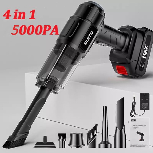 120W Kabellos 4in1 Handstaubsauger Mini Staubsauger Akku Auto Haus Nass/Trocken - Bild 12 von 14