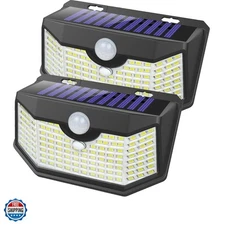 120 LED Outdoor Solar Lights with Motion Sensor and 3 Lighting Modes,  Waterp...