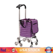 Folding Shopping Cart Grocery Trolley Laundry Stair Climbing Handcart 6/8 Wheels