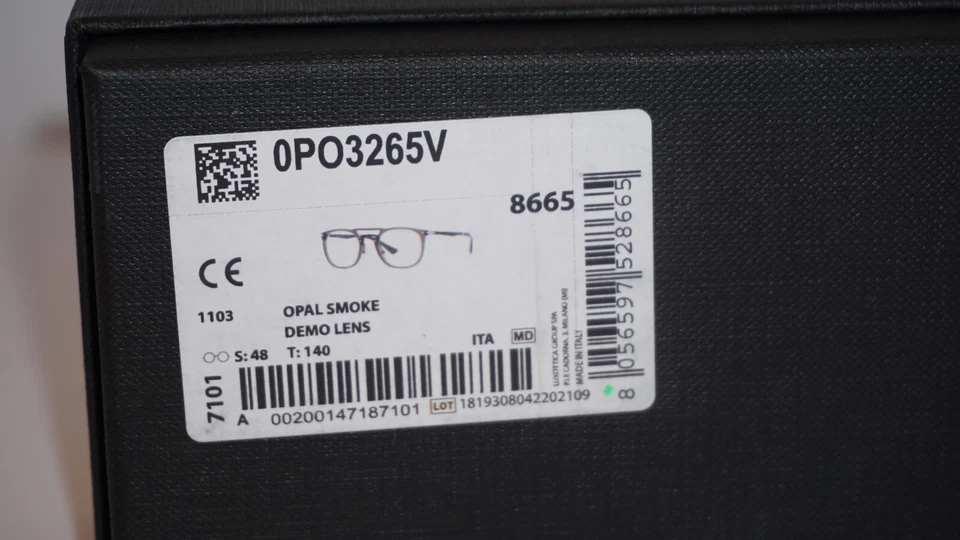 Gafas Persol nuevas lentes de demostración Opal Smoke PO3265V 1103 48 22 140 Foto 2 de 4