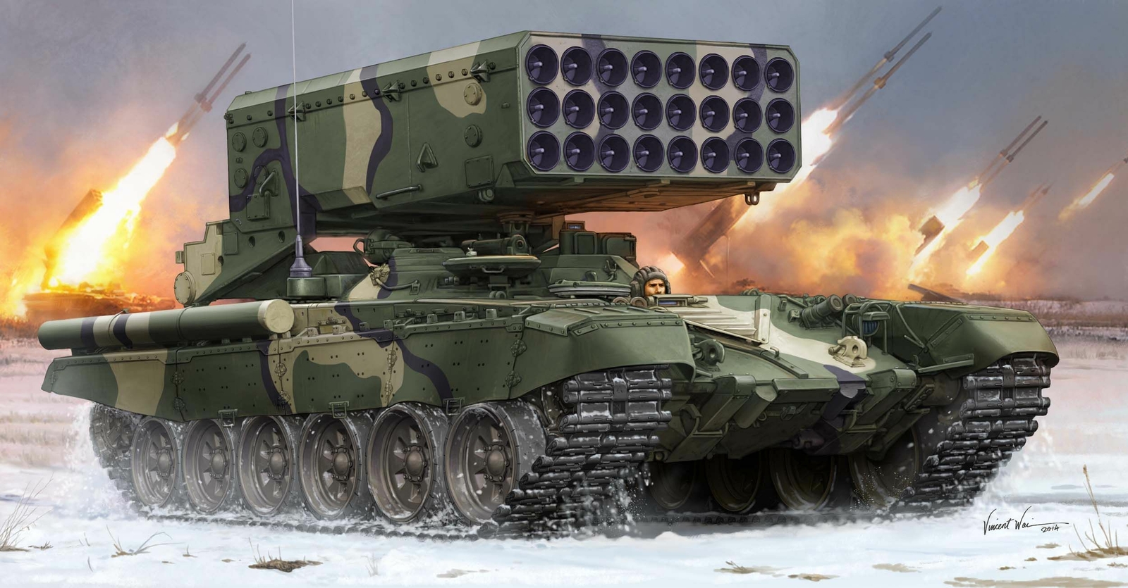 Trumpeter 05582 - 1:35 Russian TOS-1 24-Barrel Multiple Rocket Launcher