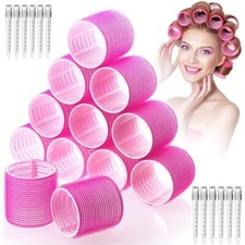 Jumbo Hair Rollers Self Grip Hair Curlers for Long Hair 12 Pcs Large Hair Roll