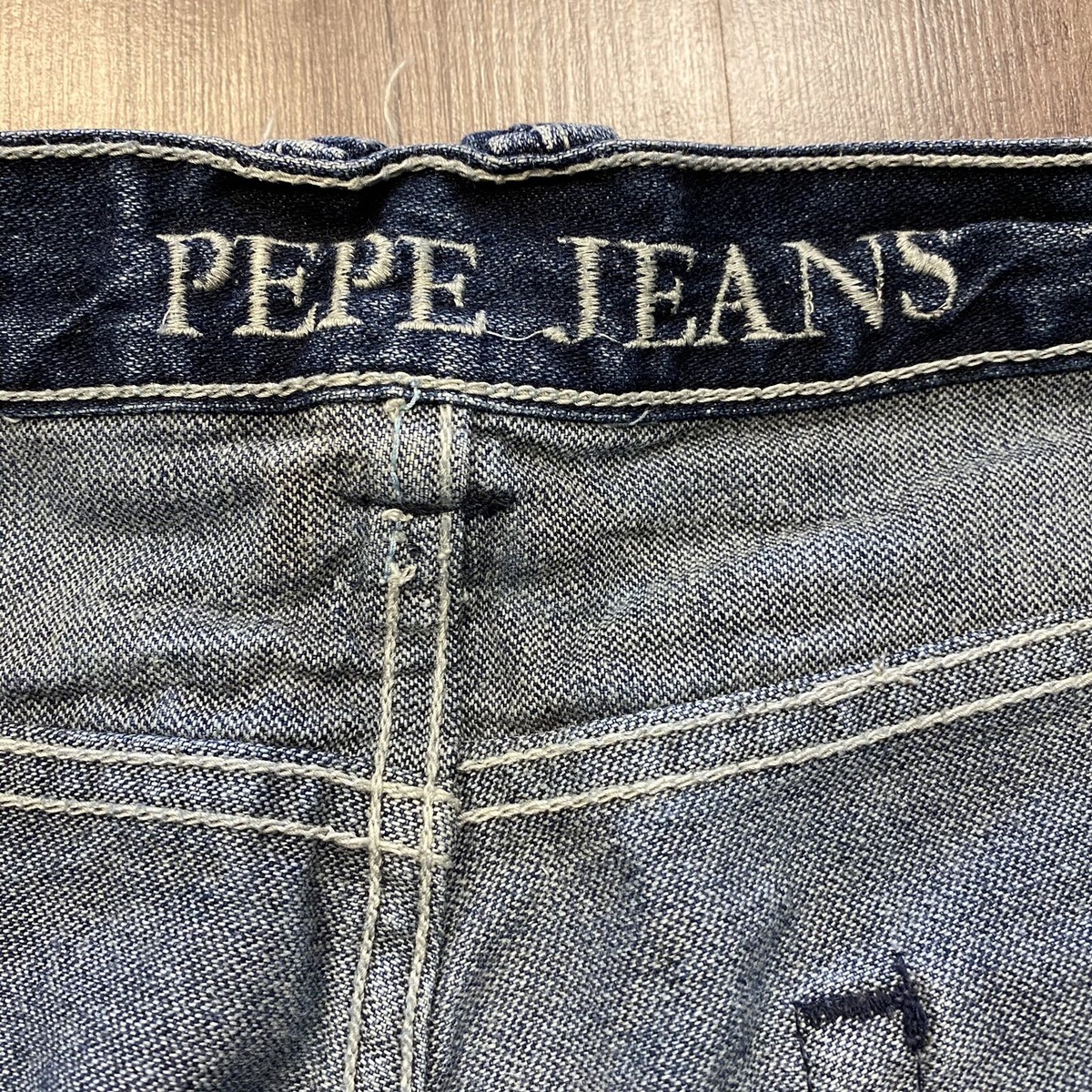 Y2K PEPE JEANS DENIM SHORTS BAGGY HIP-HOP SOULJA BOY SZ 38 BLUE
