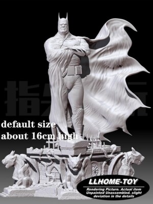Anime movie Batman wearing cloak stand battle Resin 3D Print GK Kit Figure DIY
