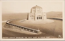 RPPC * Columbia River Highway Oregon Encircling the Vista House early 1900s