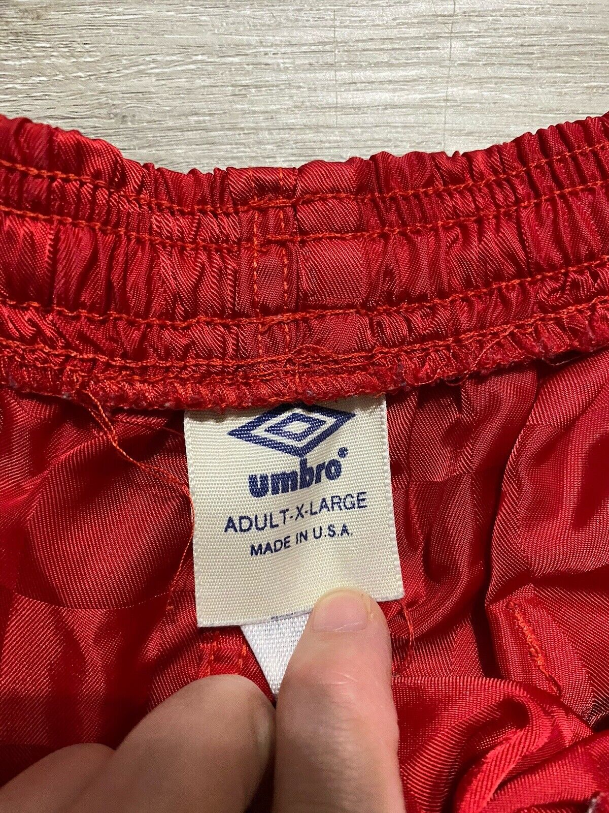VINTAGE Umbro Shorts Adult Extra Large Red Nylon … - image 3