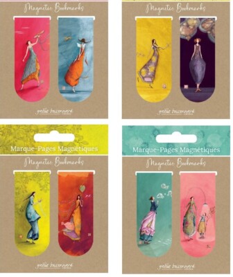 2er Set Gaelle Boissonnard ''Magnet-Lesezeichen'' Bookmark 25x60 mm Auswahl