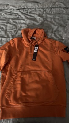 Stone Island ''Felpa'' Patch Logo Pull Over Draw String Hoodie Sz M