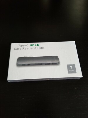 Type C HD4k card reader & hub/ 7 ports 