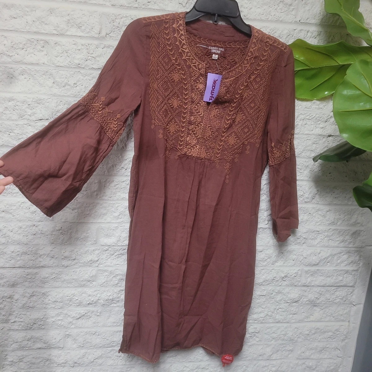 Johnny was flare sleeve tunic clearance dress