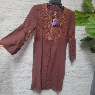 Johnny Was Workshop Megan Flare Sleeve Tunic Dress Coco New With TJmaxx Tag  XS | eBay