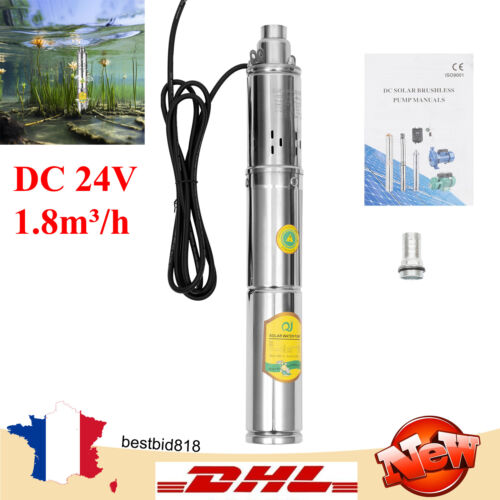 DC 24V Pompe à eau submersible pour puits profond solaire alternative 1.8m³/h - Afbeelding 1 van 24