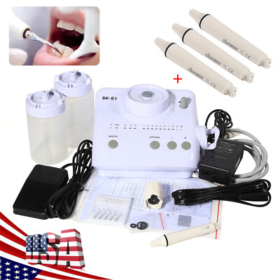 NEW Dental Portable Ultrasonic Scaler w/ 4*Handpiece 2*Bottles fit Cavitron EMS