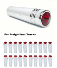 (Set/20) Red Crystal Chrome Toggle Switch Extensions - Freightliner 2-1/4" Long