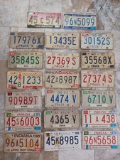 20 Indiana License Plate Lot for Collecting Decorating Man Cave 