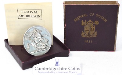 1951 Festival of Britain Crown PURPLE BOX Uncirculated Coin UNC 5