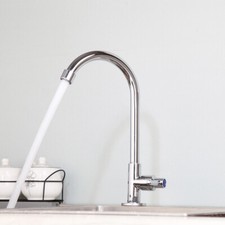 Swivel Bathroom Tall Vessel Sink Basin Faucet Deck Mount Mixer Tap Chrome Finish