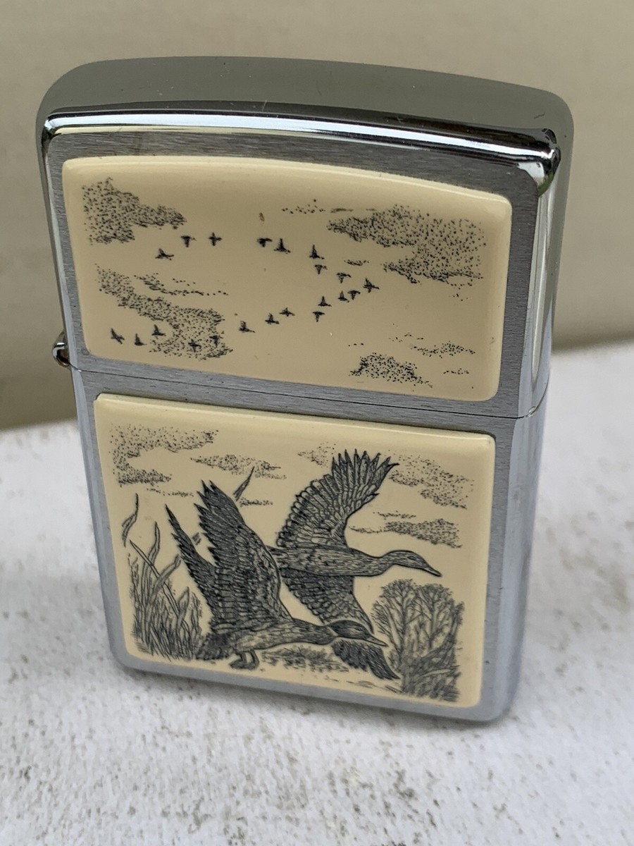 Zippo lighter SCRIMSHAW ZIPPO 2003 FLYING DUCKS New | eBay