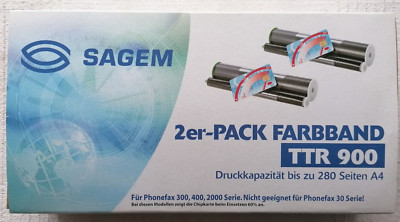 Sagem TTR 900 Faxrolle, Fax 300 400 2000 Series A4 NEU und OVP!  Inhalt 2 Rollen