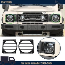 Black Steel Car Headlight Cover Protector Mesh Accessories For Ineos Grenadier