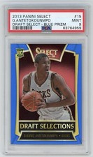 2013 SELECT GIANNIS ANTETOKOUNMPO  DRAFT SELECTIONS BLUE ROOKIE PRIZM /49 PSA 9